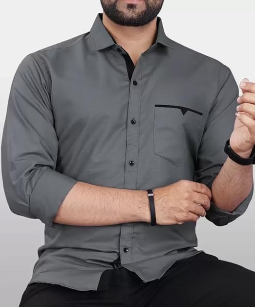 Men's Regular Fit Solid Soft Touch Cotton Casual Shirt