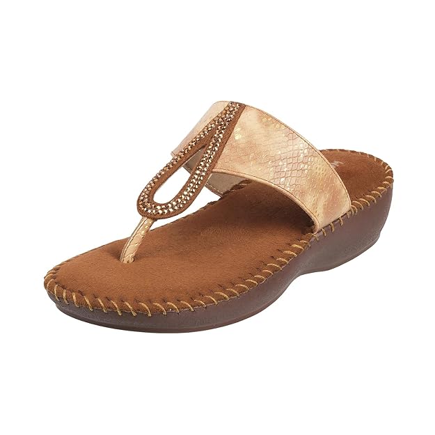 Women's Embellished Faux Leather Slip-on Heel Fashion Sandals