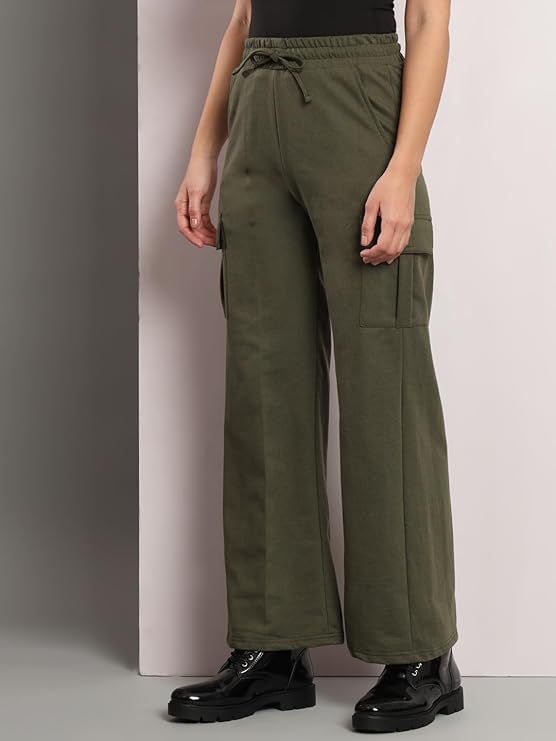 Women's Cargo Style Flared Trouser