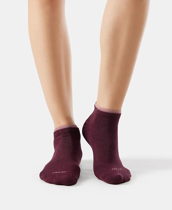 omen's Compact Cotton Stretch Solid Low Show Modern Socks