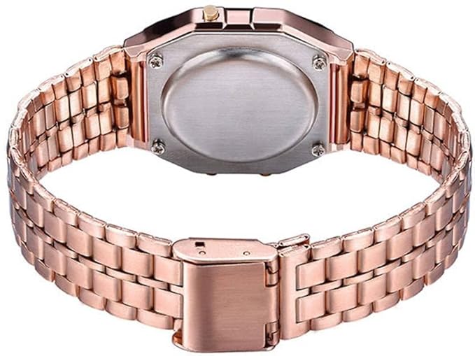 Digital Square Dial Vintage Unisex Wrist Watch for Men