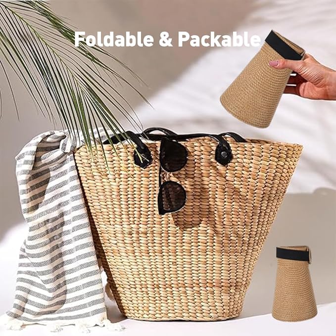 Straw Hat Sun Hats for Women,Wide Brim Cap Beach Hat for Women Stylish UV Protection