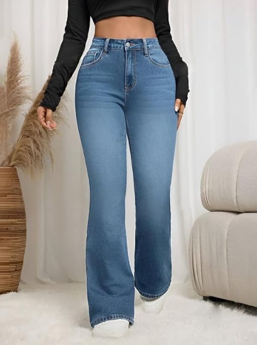 Women's Wide Leg Fit High Rise Jeans
