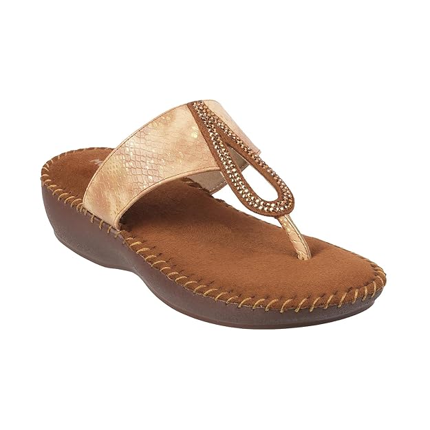 Women's Embellished Faux Leather Slip-on Heel Fashion Sandals