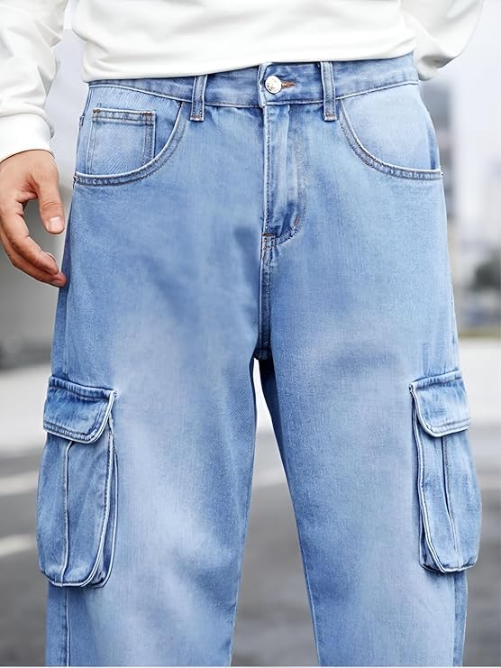 Men's Loose low Rise Cargo || Cargo Pants || Cargo Pants Denim || Pant || Cargos