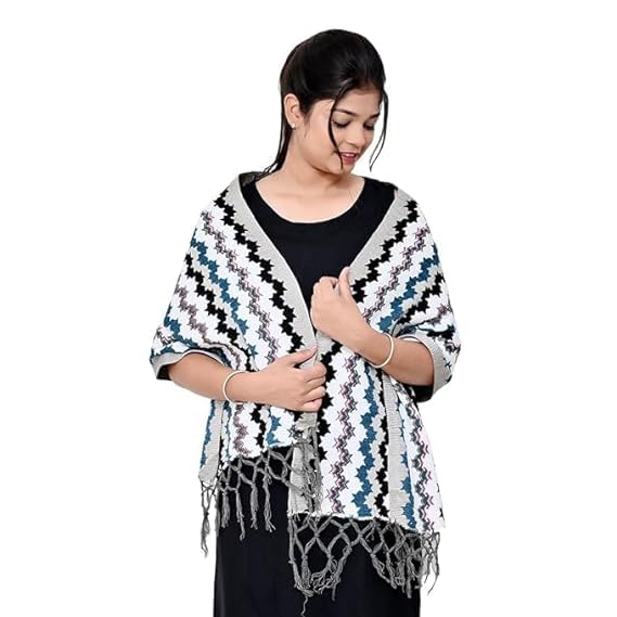 Multicolor Woolen Neck Wrap Stole Winter Warm Scarf/Muffler for Ladies and Women