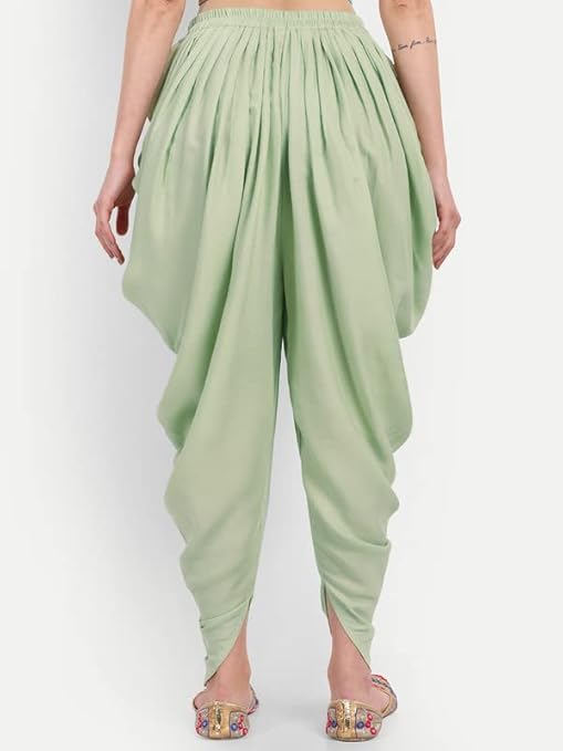 Women's Loose Fit Rayon Dhoti Pant for Women Patiala Slawar Bottom Wear Harem Pants