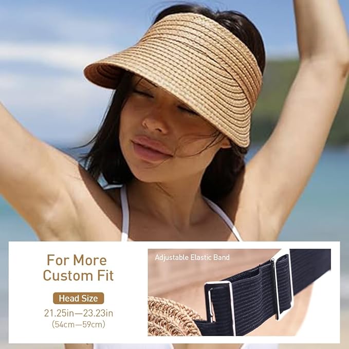 Straw Hat Sun Hats for Women,Wide Brim Cap Beach Hat for Women Stylish UV Protection
