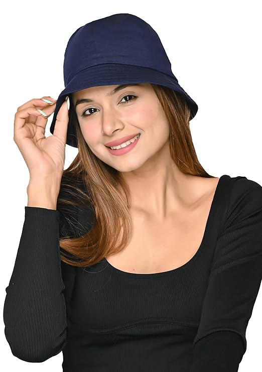 Bamboo Viscose Nadora Bucket Hat with 2 Printed Headbands for Womens