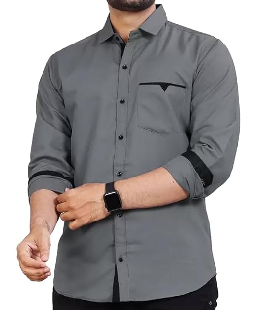 Men's Regular Fit Solid Soft Touch Cotton Casual Shirt