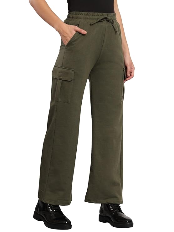 Women's Cargo Style Flared Trouser