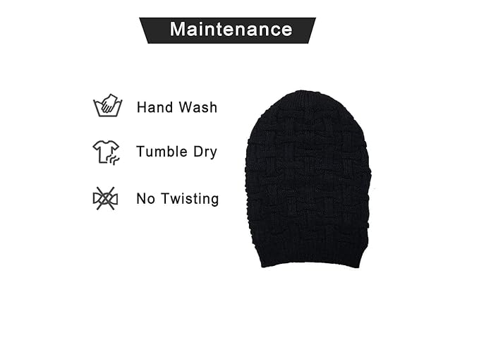 Cap for Men Women Skull Slouchy Winter Woolen Knitted Inside Fur Men's Caps
