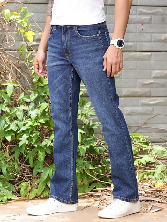 Men's Mid-Rise Clean Look Boot Cut Jeans