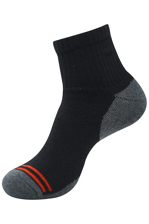SocksXpress Men's Cushioned Ankle Length Sports/Gym Socks|Made With Cotton & Spandex- Pack Of 3|Thick/Terry/Towel High Ankle Socks For Men