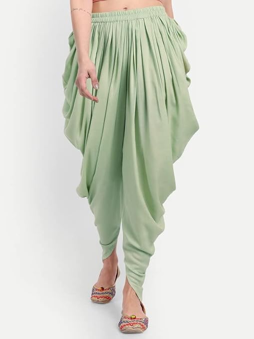 Women's Loose Fit Rayon Dhoti Pant for Women Patiala Slawar Bottom Wear Harem Pants