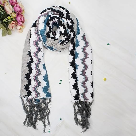 Multicolor Woolen Neck Wrap Stole Winter Warm Scarf/Muffler for Ladies and Women