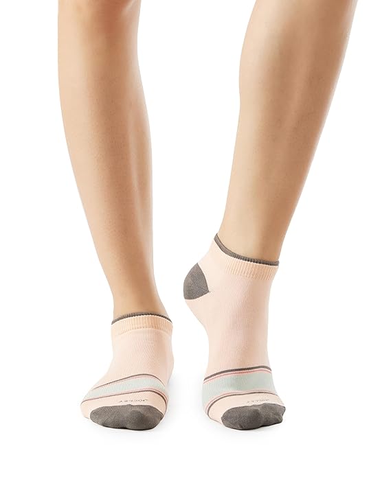 Women's Compact Cotton Stretch Low Show Modern Socks with Stay Fresh Treatment