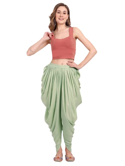 Women's Loose Fit Rayon Dhoti Pant for Women Patiala Slawar Bottom Wear Harem Pants