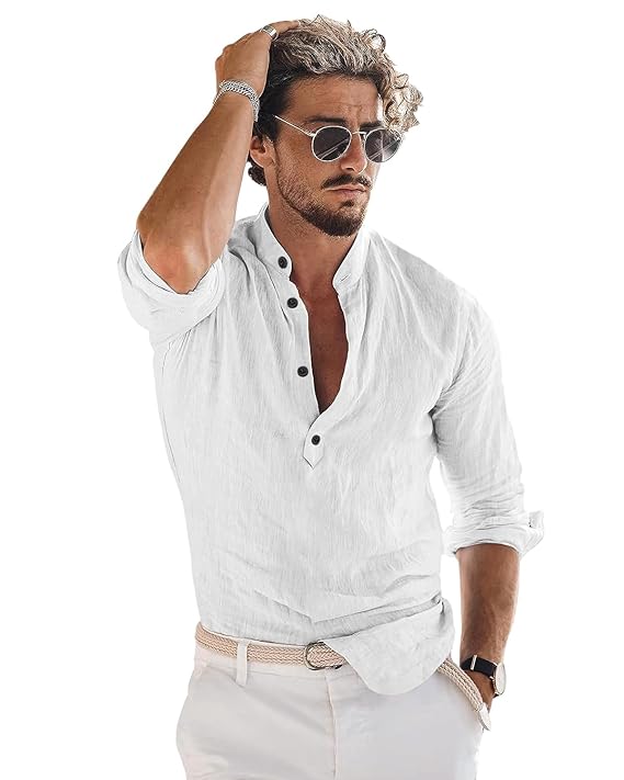 Men's Solid Regular Fit Dress Shirt