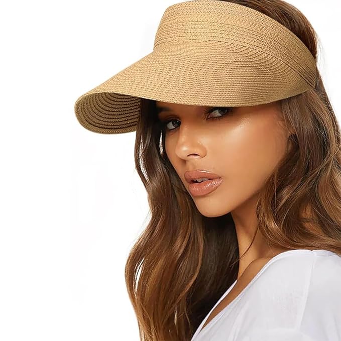 Straw Hat Sun Hats for Women,Wide Brim Cap Beach Hat for Women Stylish UV Protection