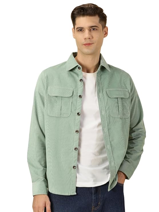 Men's Premium Slim Fit Corduroy Casual Shirt