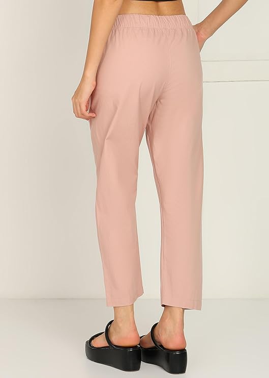 lothing Women's Cotton Relaxed Ankle Pants