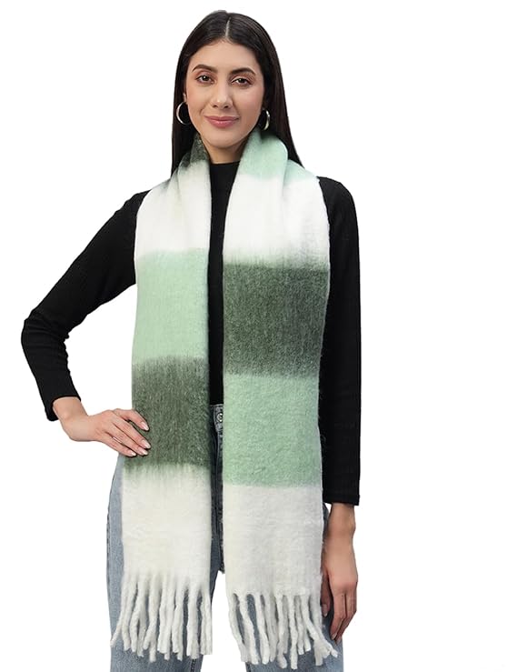 Women Reversible Acrylic Wool Scarf Winter Wear Muffler