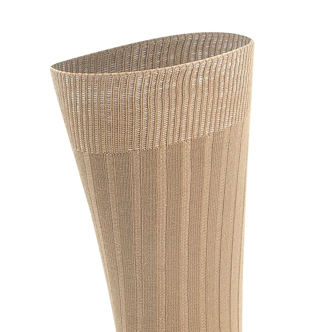 Men's Beige Knitted Crew Socks