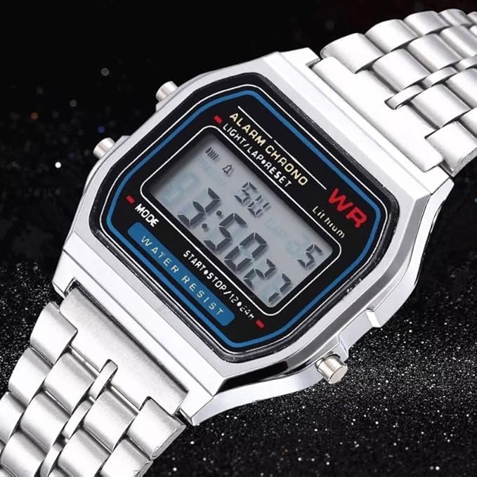 Premium Brand Digital 4 Colours Square Dial Unisex Wrist Watch for Men
