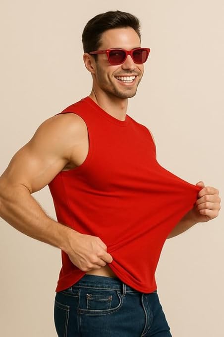 Vincero Men?s Sleeveless T-Shirt | Trendy Vest | Fit Topwear for Summer