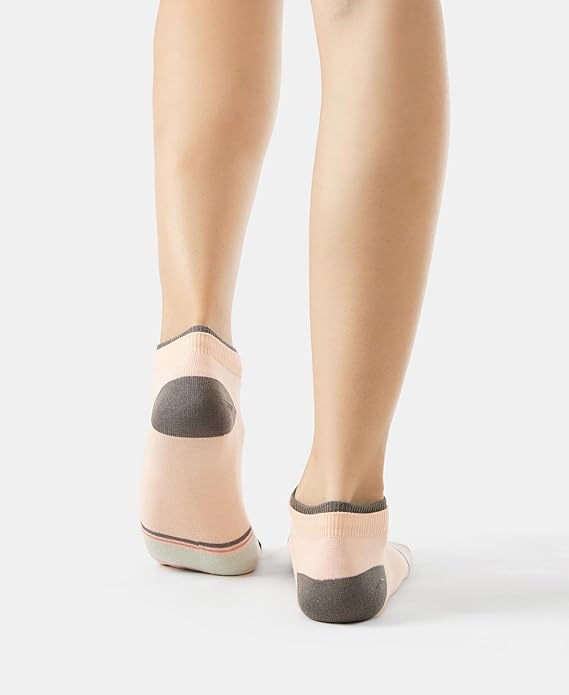 Women's Compact Cotton Stretch Low Show Modern Socks with Stay Fresh Treatment