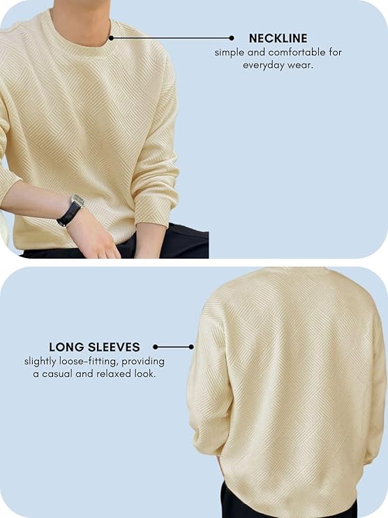 Solid Regular Fit Plain Casual Stylish Latest | Full Sleeve T Shirt for Men