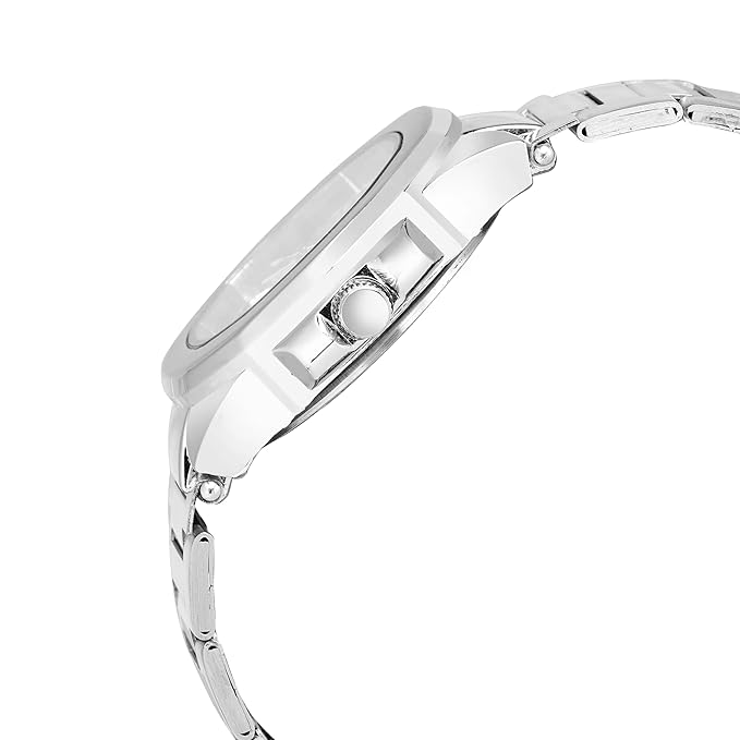 Stylish Square Dial Date Display Stainless Steel Mens Watch