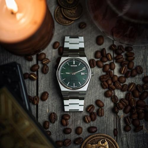Date Functioning Display Silver Stainless Steel Chain Wrist Watch for Men