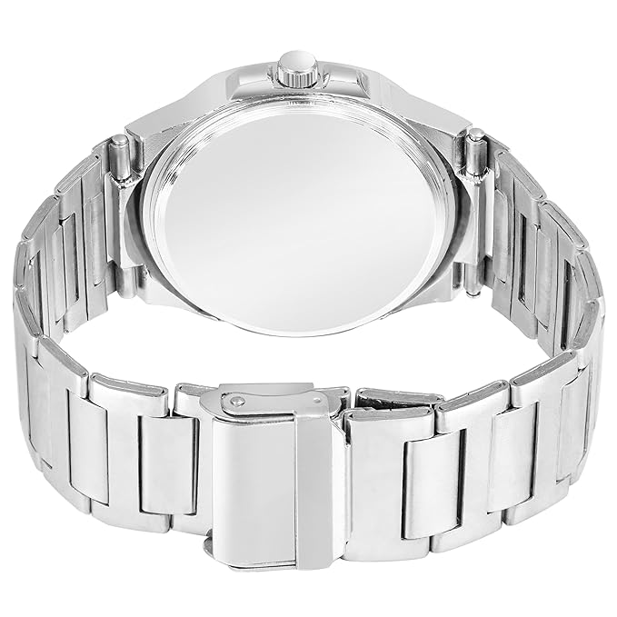 Stylish Square Dial Date Display Stainless Steel Mens Watch
