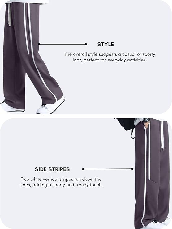 Men's Loose Mid Rise Track Pants
