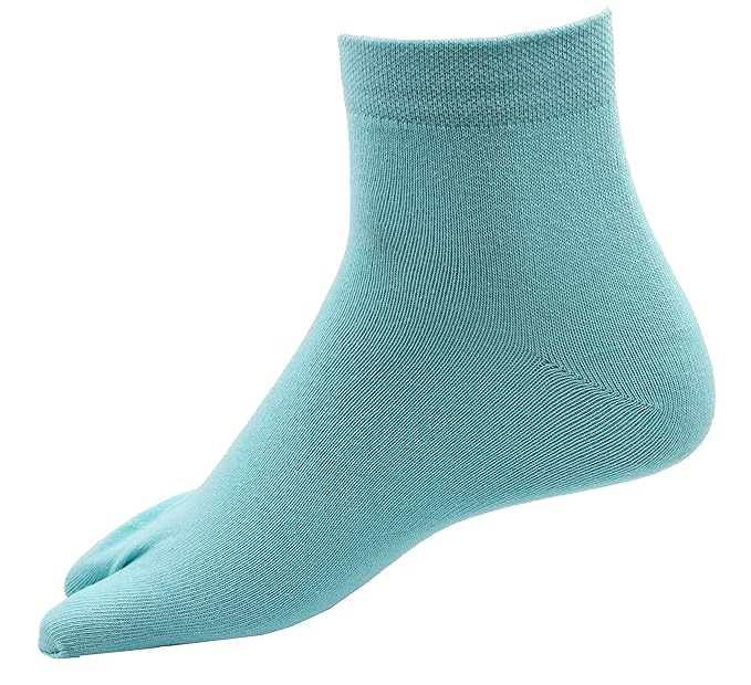 Women's Solid Plain Cotton Ankle Thumb Multicolored Socks