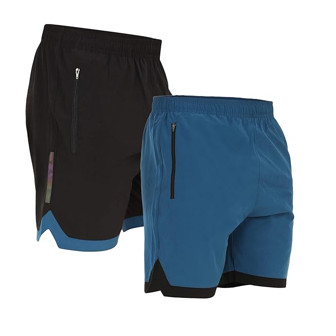 Mens 2 Pack Polyester Yoga Short