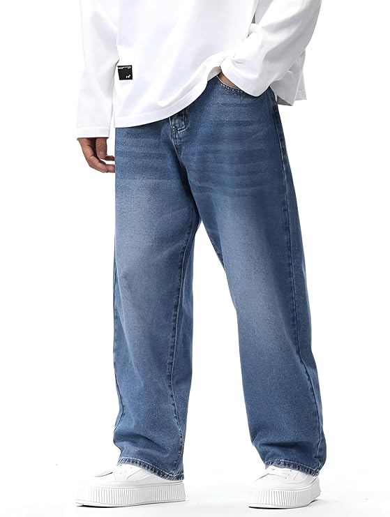 Men's Loose Mid Rise Denim