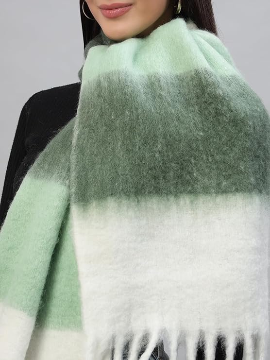 Women Reversible Acrylic Wool Scarf Winter Wear Muffler