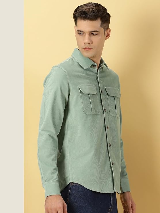 Men's Premium Slim Fit Corduroy Casual Shirt