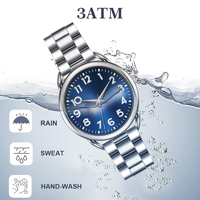 Women Watch Business Classic Stainless Number Quartz Female Watches for Lady Waterproof Easy to Read Fashion Female Wristwatch