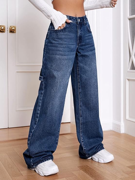 omen's Regular Fit High Rise Pant Baggy High Waist