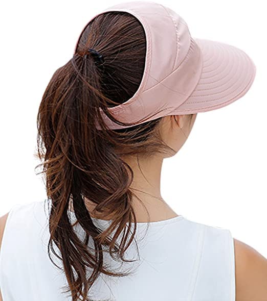 Sun Visor Hats for Women UV Protection Wide Brim Summer Cap for Girls Hat UV Protection Breathable Casual Beach Hat, Sun Protection Cap