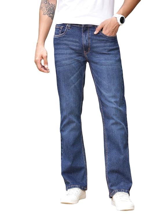 Men's Mid-Rise Clean Look Boot Cut Jeans