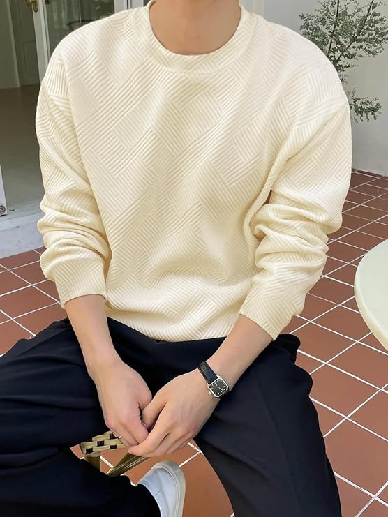 Solid Regular Fit Plain Casual Stylish Latest | Full Sleeve T Shirt for Men