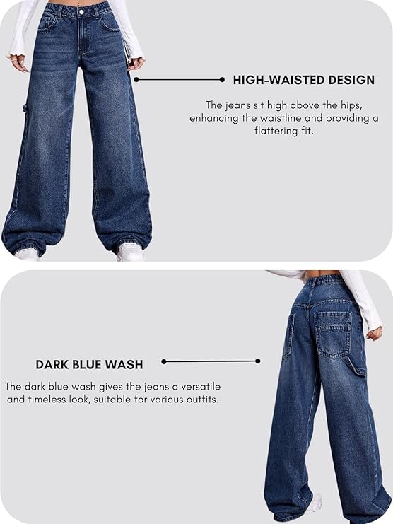 omen's Regular Fit High Rise Pant Baggy High Waist