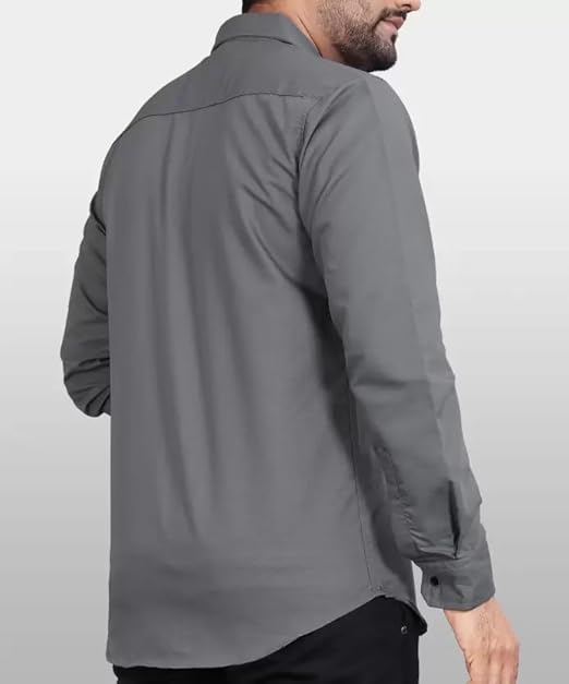 Men's Regular Fit Solid Soft Touch Cotton Casual Shirt