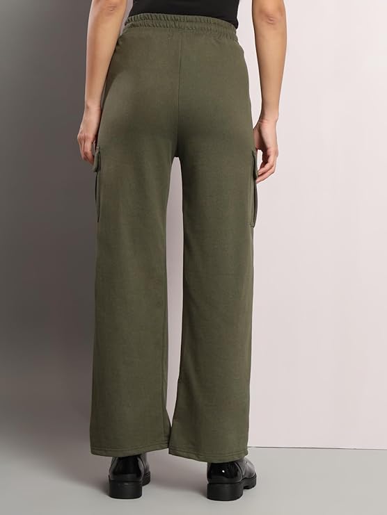 Women's Cargo Style Flared Trouser
