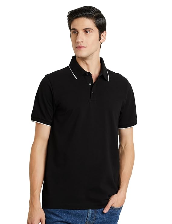 Men's Cotton Stretch Solid Polo T-Shirt